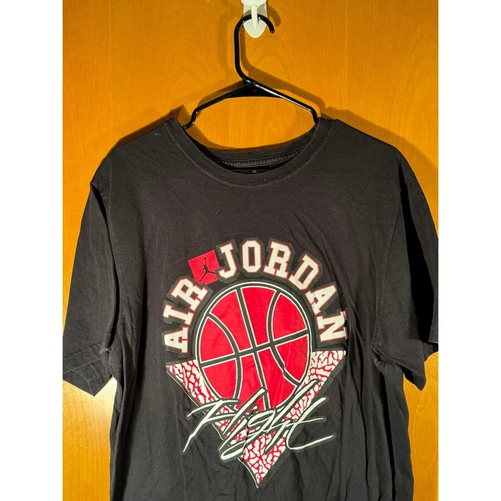 Men's Air Jordan Flight Short Sleeve Black Basketball‎ T-Shirt XL